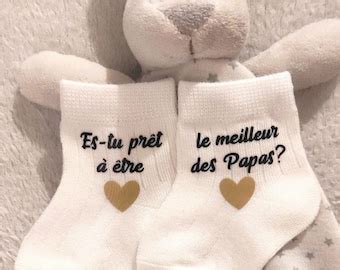 Chaussettes Annonce Grossesse Etsy France