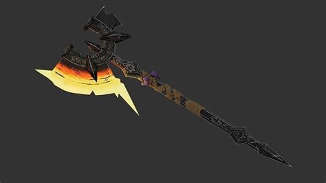 3d Model Mythical Lava Melee Weapon Vr Ar Low Poly Cgtrader