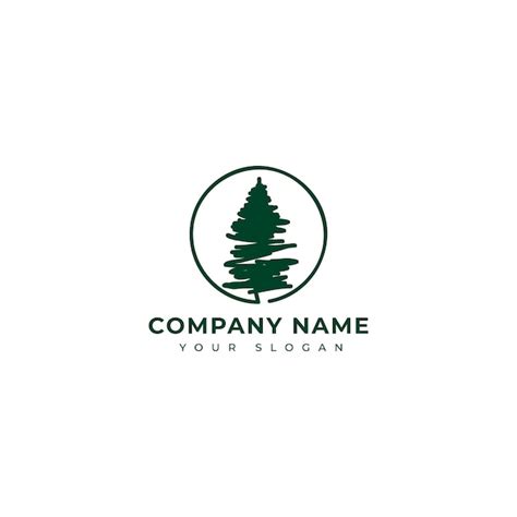 Premium Vector Abstract Pine Tree Logo Vector Design Template