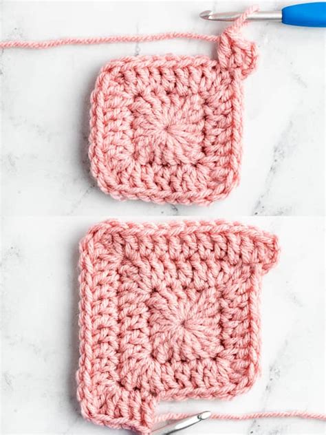 How To Crochet A Solid Granny Square With No Gaps Sarah Maker