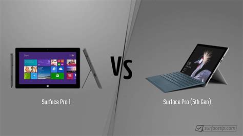 Surface Pro 1 vs. Surface Pro 5 - Detailed Specs Comparison