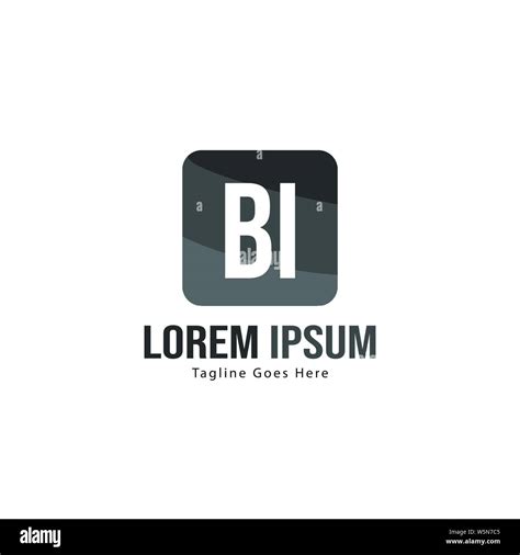 BI Letter Logo Design Creative Modern BI Letters Icon Illustration