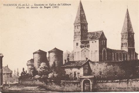 Tournus Enceinte Et Glise De L Abbaye D Apr S Un Dessin De Sagot