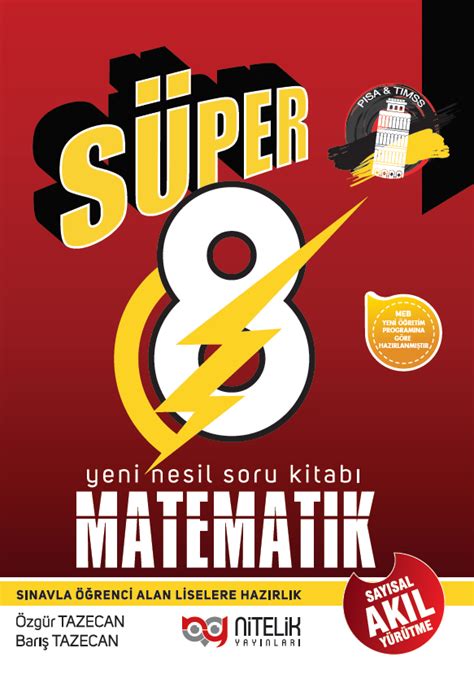 8 Sınıf Matematik Süper Yeni Nesil Soru Kitabı Nitelik Yayınları