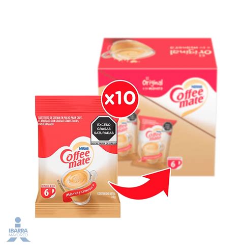 Sustituto De Crema Para Cafe Coffee Mate Polvo Original 10 Sobres De 34