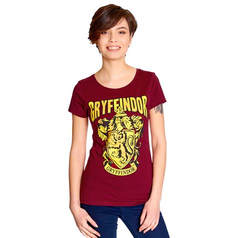 Harry Potter Gryffindor Wappen T Shirt Damen Rot Elbenwald