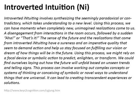 Introverted Intuition Ni Mbti Personality Infj Personality