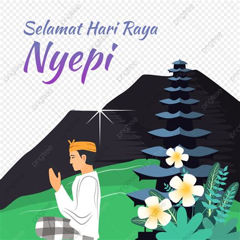 Gambar Hari Raya Nyepi Dengan Orang Orang Yang Berdoa Bangunan Dan