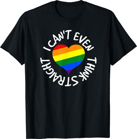 Amazon I Can T Even Think Straight T Shirt Gay Pride Rainbow Tee Clothing Shoes Jewelry