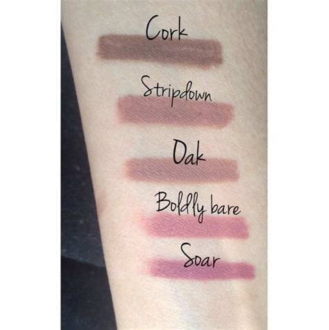 Mac Lip Liners Cork Strip Down Oak Boldly Bare Soar Swatches Mac Lip