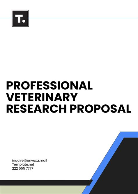 Free Professional Veterinary Research Proposal Template To Edit Online
