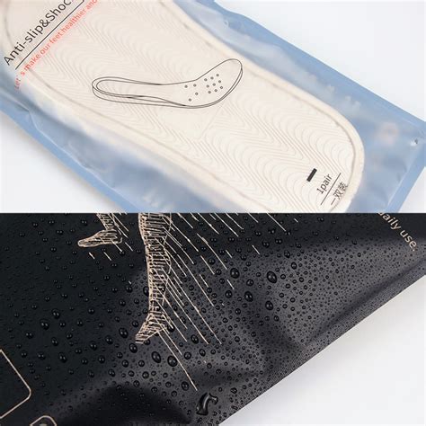 Custom Custom Logo Resealable Shoe Pad Ziplock Laminated Bag