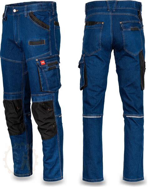 Art Mas Spodnie Robocze Do Pasa Jeans Stretch Elastyczne Slim Mocne