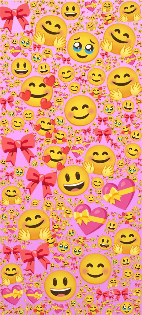 There's a cool site called emoji wallpaper, I made a cute hug wallpaper ...