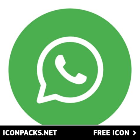 Free Green Circle Whatsapp SVG, PNG Icon, Symbol. Download Image.