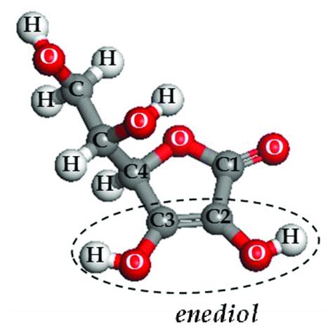 Molecular Structure Of The L Ascorbic Acid The Enediol Group C And