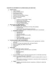 Ch Assessment Of Cardiovascular Function Docx Chapter Assesment