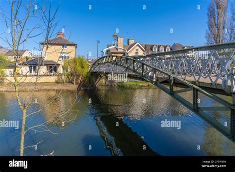 View Of Footbridge Over River Welland Stamford South Kesteven