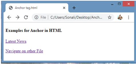 Anchor In Html Html Tutorial Php Cn