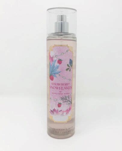 New Bath Body Works Strawberry Snowflakes Fine Fragrance Body Mist 8