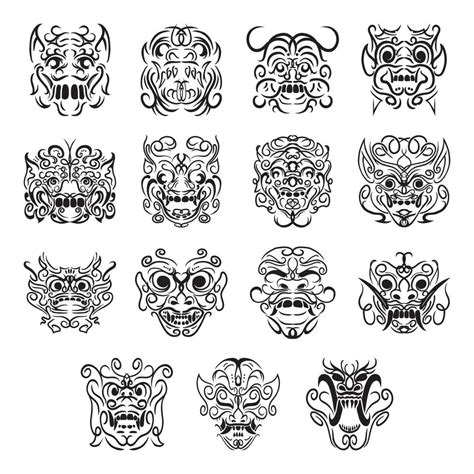 tattoo icon set 19519075 Vector Art at Vecteezy