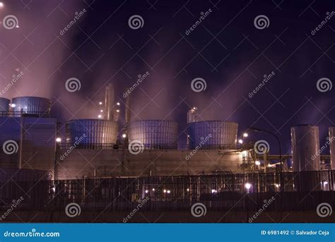 Oil Refinery Industrial Location Stock Photo - Image of petrol, exhaust ...