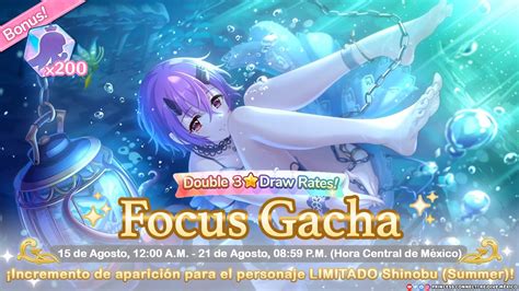 Focus Gacha 3 Shinobu Summer Princess Connect Re Dive YouTube