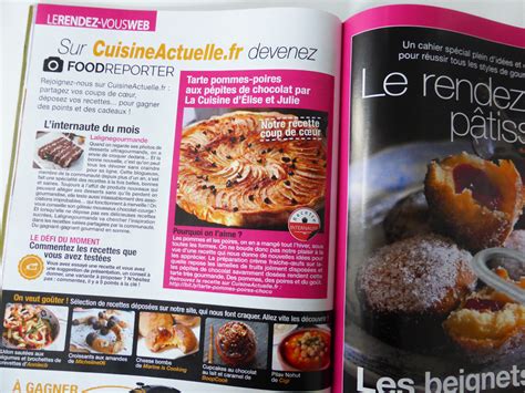 Le Magazine Cuisine Actuelle Met à La Une Nos Amies Elise Et Julie Avec La Recette De Leur Tarte