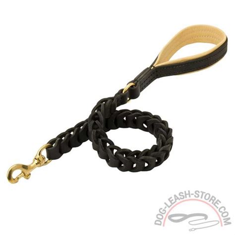 Buy Braided Leather Dog Leash | Quick Release Snap Hook