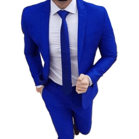 Terno Slim Oxford Executivo Azul Royal Queima De Estoque Envio