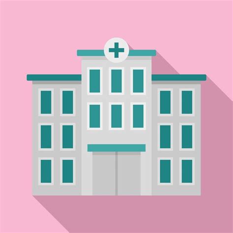 Premium Vector Hospital Building Icon Flat Illustration Of Hospital