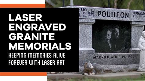 Laser Engraving Black Granite Memorials Youtube