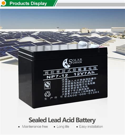 Maintenance Free Rechargeable Lead Acid 6fm7 12v 7ah 20hr Battery - Buy ...