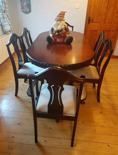 Oval Mahogany Dining Table And 6 Chairs Excellent Condition Christmas In Armagh County Armagh