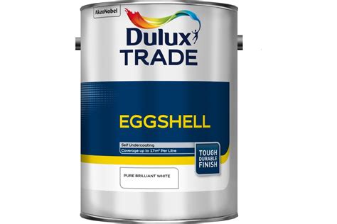 Dulux Trade Eggshell Pure Brilliant White L Eakers Diy