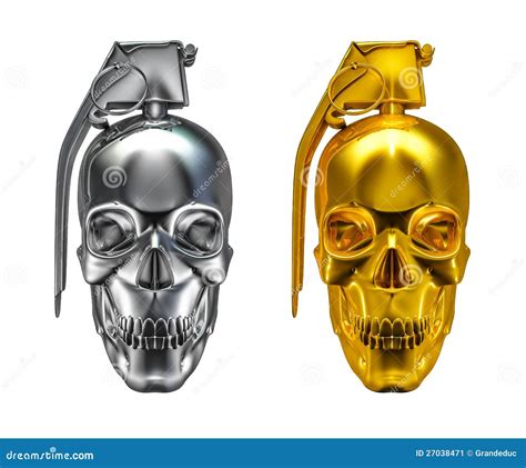 Skull Grenade Stock Illustration Image Of Platinum Fragmentation