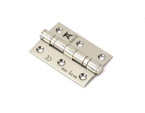 From The Anvil Polished Nickel Ball Bearing Butt Hinge Pair Ss