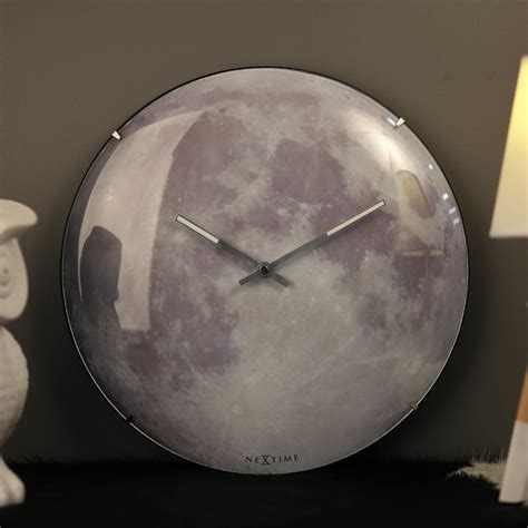 Free Shipping On Nextime Silent Moon Dome Wall Clock Luminous 35cm