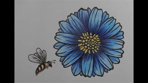 Adult Colouring Tutorial Blue Flower From Circle Of Life By Melpomeni