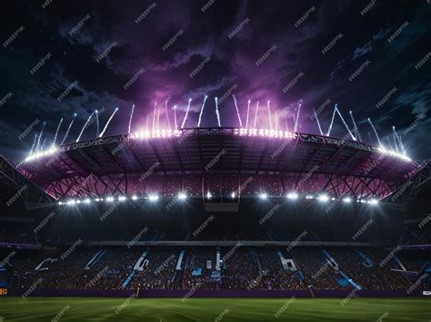 Empty Football Stadium Before the Big Game | Premium AI-generated image