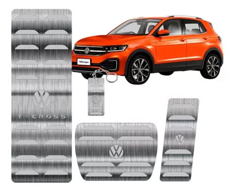 Kit Soleiras Descanso E Pedal Em Aço Inox Vw T cross 2023 à venda em