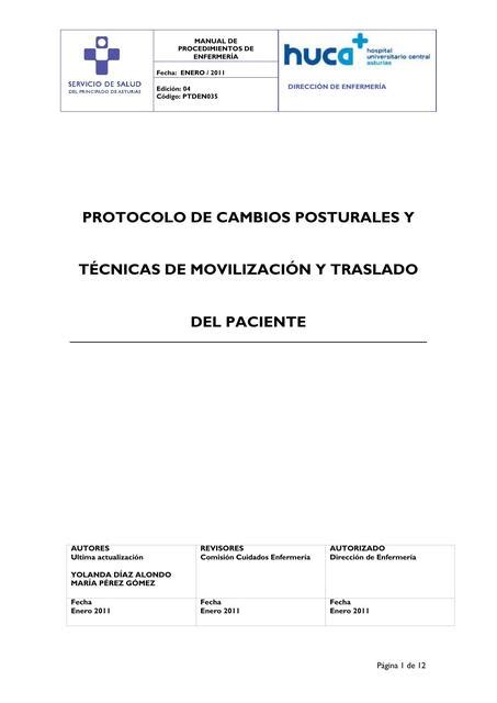 Álbum de Posiciones Terapéuticas Protocolo de Cambios Posturales y