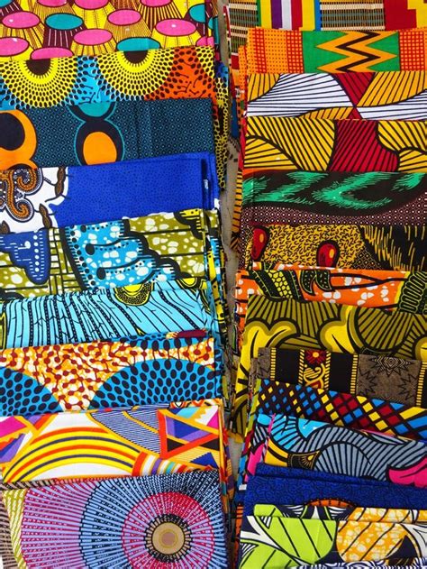 African Fabric Craft Set Of Different 8x22 African Wax Print Fabric Fat Eighth Bundle Craft