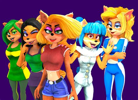 204657 Safe Artistkinggamesmcs Ami Bandicoot Crash Bandicoot Isabella Bandicoot Crash