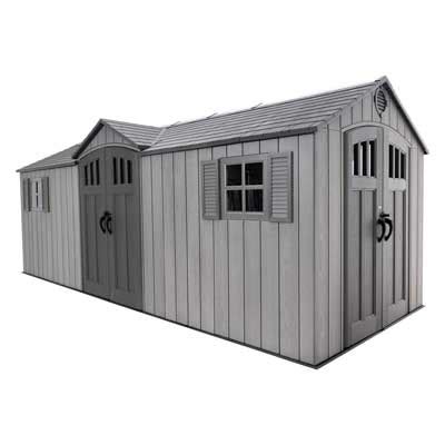 Lifetime Storage Shed 20x8 Rough Cut Dual Entry