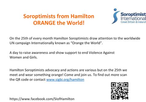 Orange the World | News | Blog | Events | SI Hamilton