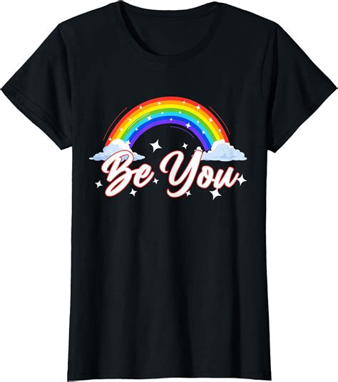 Be You Rainbow And Clouds Gay Pride Lesbian LGBT LGBTQ T Shirt Walmart
