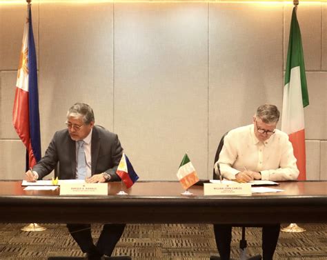 Pilipinas At Ireland Lumagda Ng MOU Para Sa Pagkakaroon Ng Bilateral