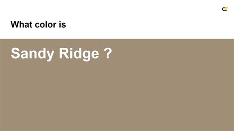 Sandy Ridge Color A E Hex Color Brown Color Cool Color A E