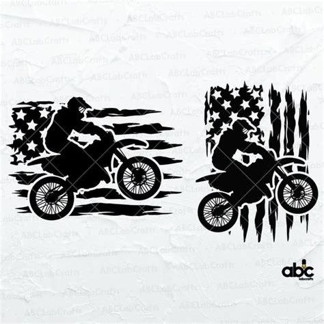 USA Flag Exteme Motorcross Svg USA Motorcycle Racing Svg Etsy